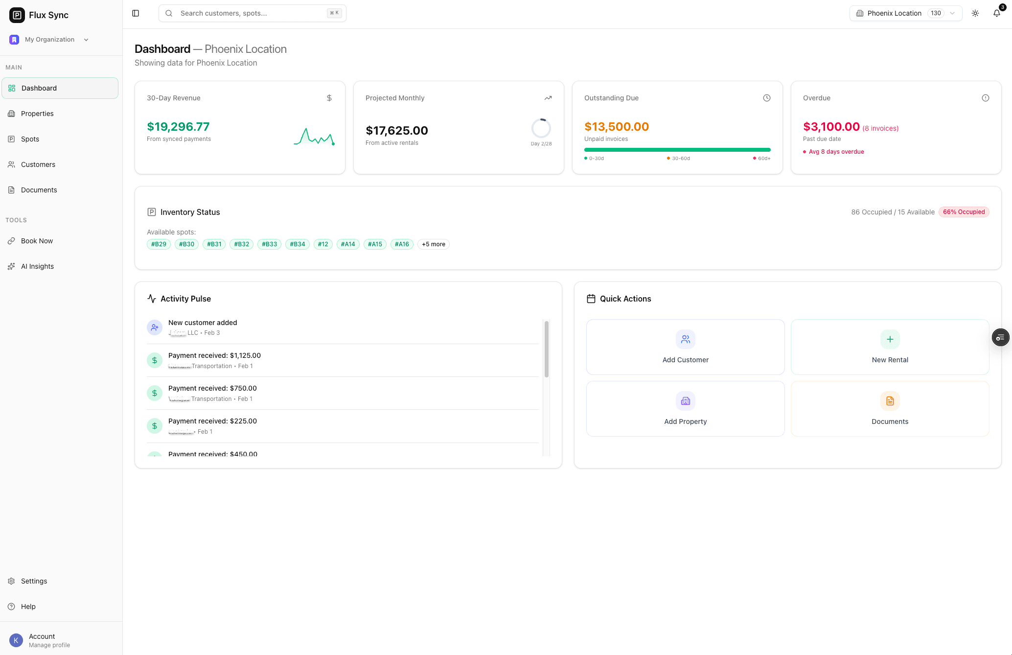 Dashboard screenshot